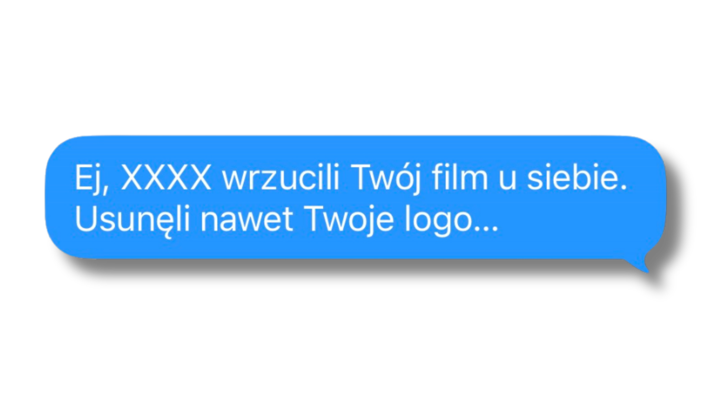 Przykładowa wiadomość o skopiowaniu filmu.